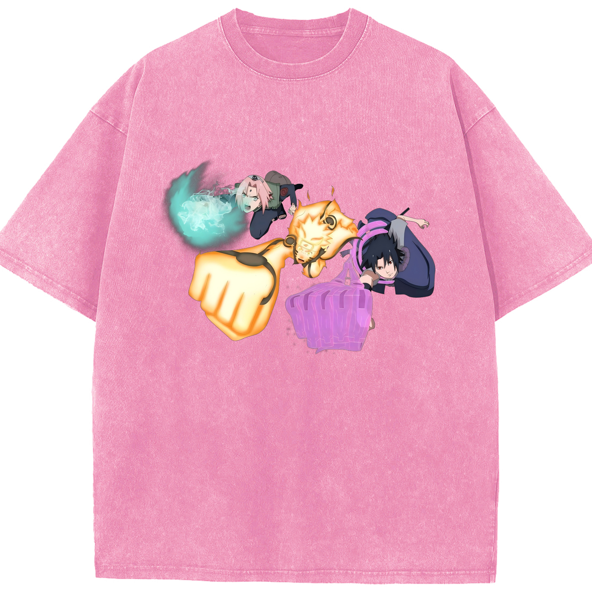 （画像用） NARUTO -ナルト- うずまき ナルト Uzumaki Naruto 綿100% ヴィンテージ風 半袖Tシャツ（フロントプリント）